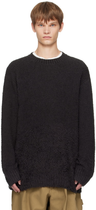 Photo: YOHJI YAMAMOTO Gray Gradation Round Neck Sweater