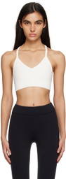 Alo White Seamless Sports Bra