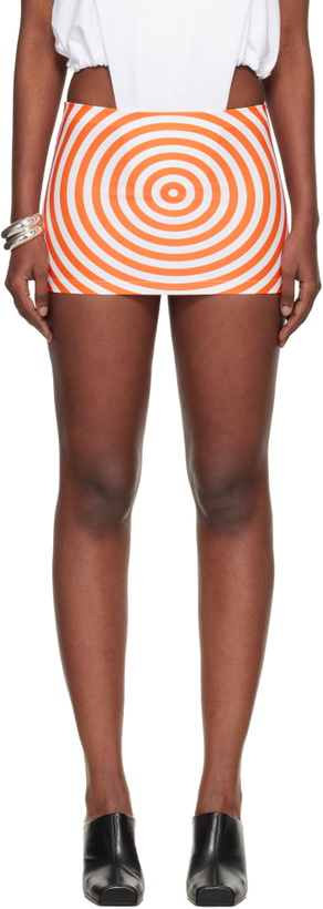 Photo: Jean Paul Gaultier White & Orange 'The Target' Miniskirt
