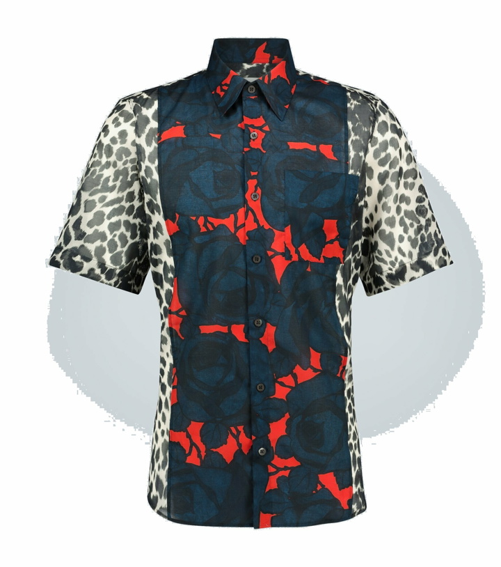 Photo: Dries Van Noten - Floral and leopard printed shirt