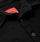 424 - Logo-Appliquéd Cotton-Jersey Overshirt - Black
