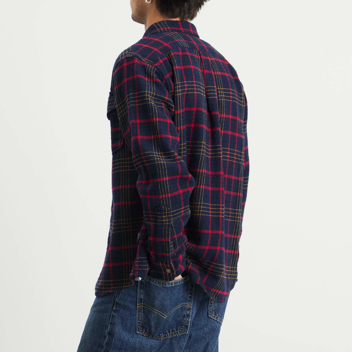 Pendleton Men's Big Pocket Overshirt in Blue Check