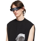 Rick Owens Black and Silver Kiss Sunglasses