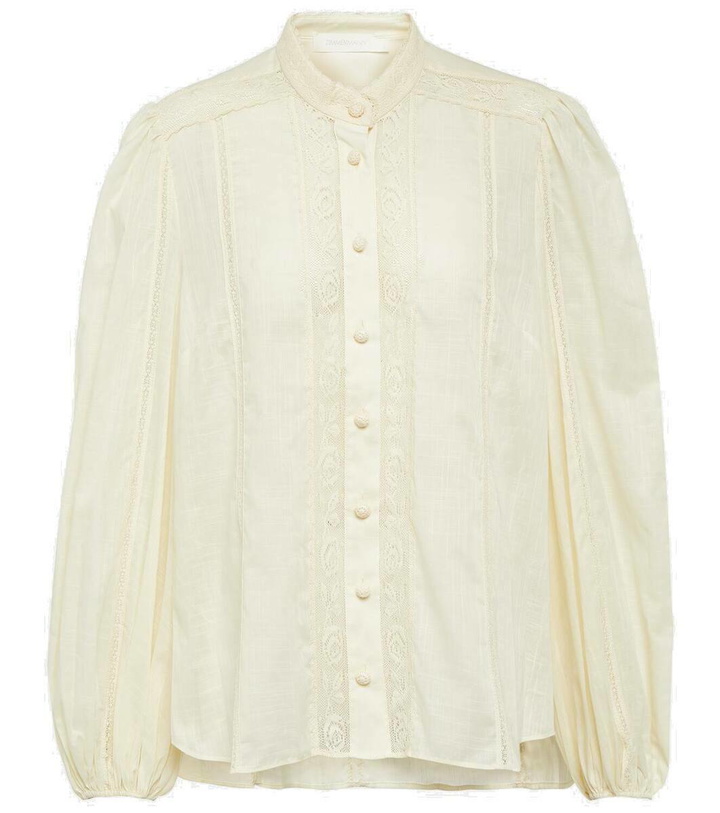 Photo: Zimmermann Halliday lace-trimmed cotton shirt