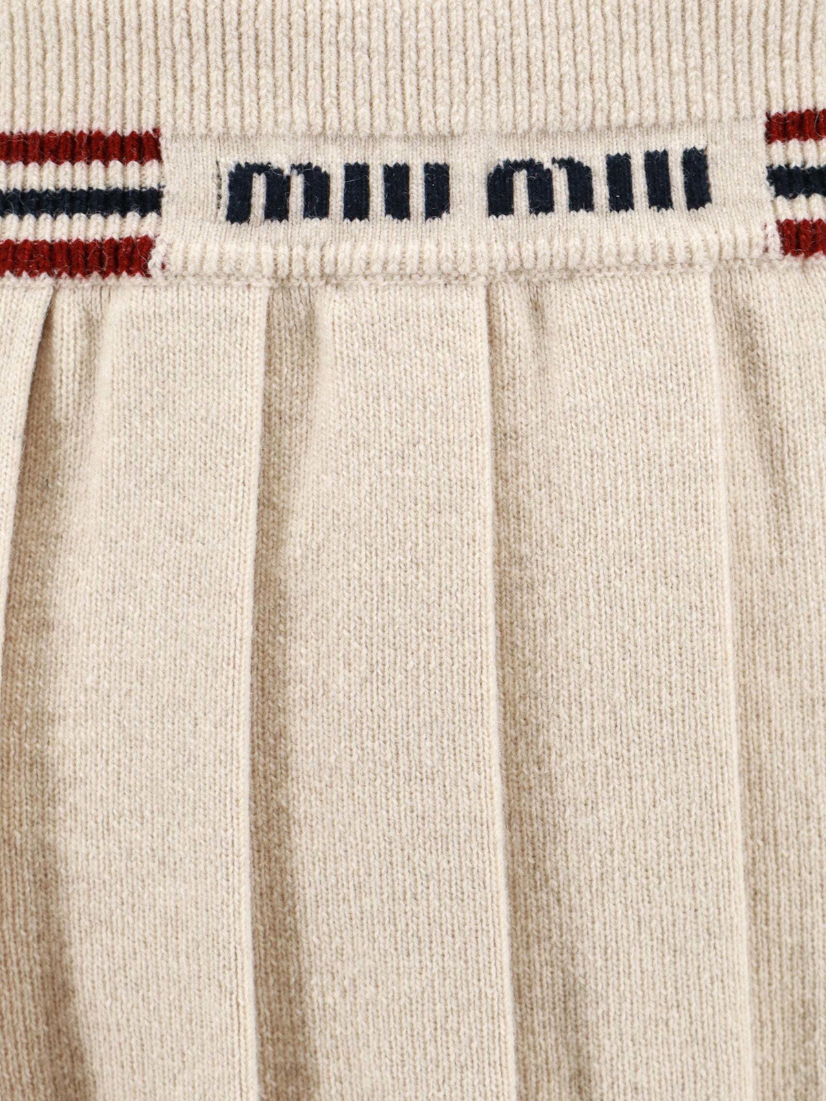 Miu Miu Skirt Beige Womens Miu Miu