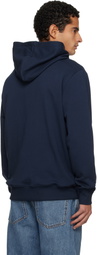 Balmain Navy Printed 'Balmain' Paris Hoodie