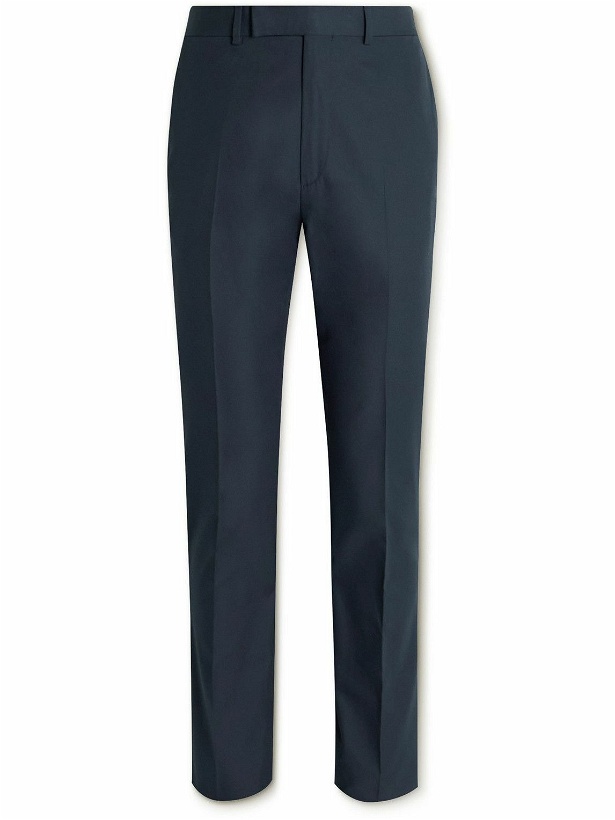 Photo: Kingsman - Straight-Leg Mohair and Wool-Blend Trousers - Blue