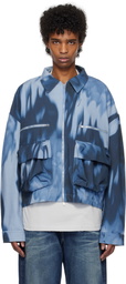 Collina Strada Blue Barbed Floral Nash Denim Jacket
