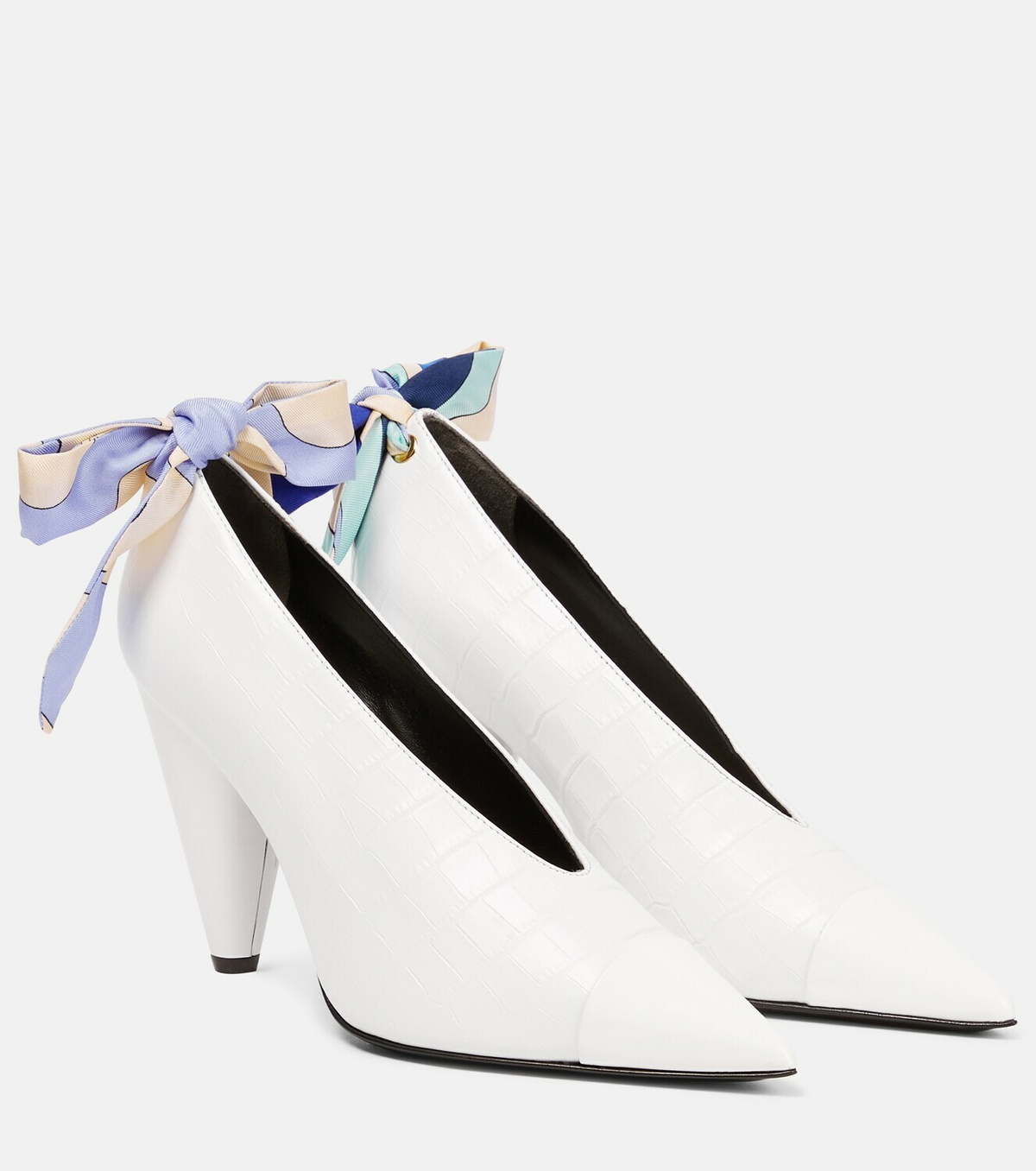 Pucci - Croc-effect leather pumps