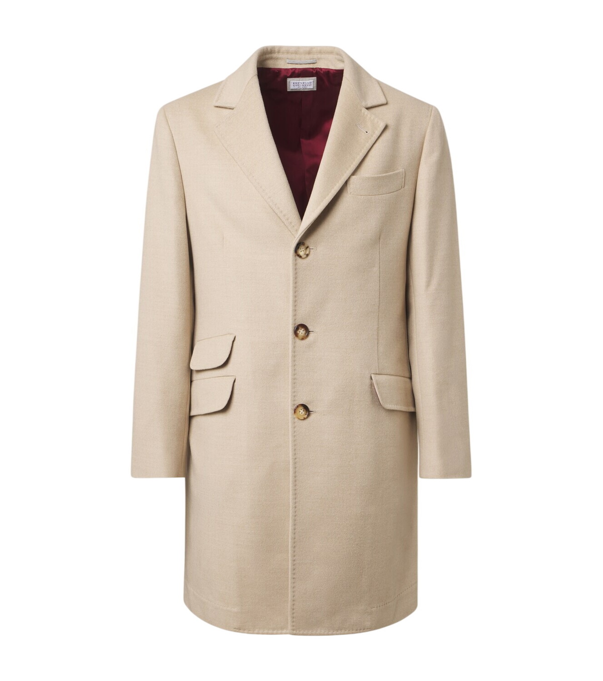 【元値60万】BRUNELLO CUCINELLI ベージュ チェスターコート Brunello Cucinelli Virgin wool coat Brunello Cucinelli