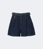 Sacai Belted denim shorts