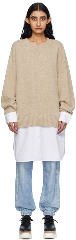 Photo: Stella McCartney Beige Shirting Sweater