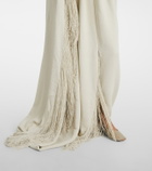 Calvin Klein Collection Vicky fringed gathered gown