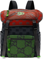 Gucci Gray & Green GG Backpack
