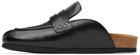 JW Anderson Black Leather Mule Loafers