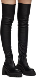 UNDERCOVER Black Leather Tall Boots