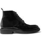 AMI - Polished-Leather Boots - Black