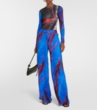 Louisa Ballou Printed wide-leg pants
