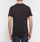 rag & bone - James Slim-Fit Nep Cotton-Jersey T-Shirt - Dark brown