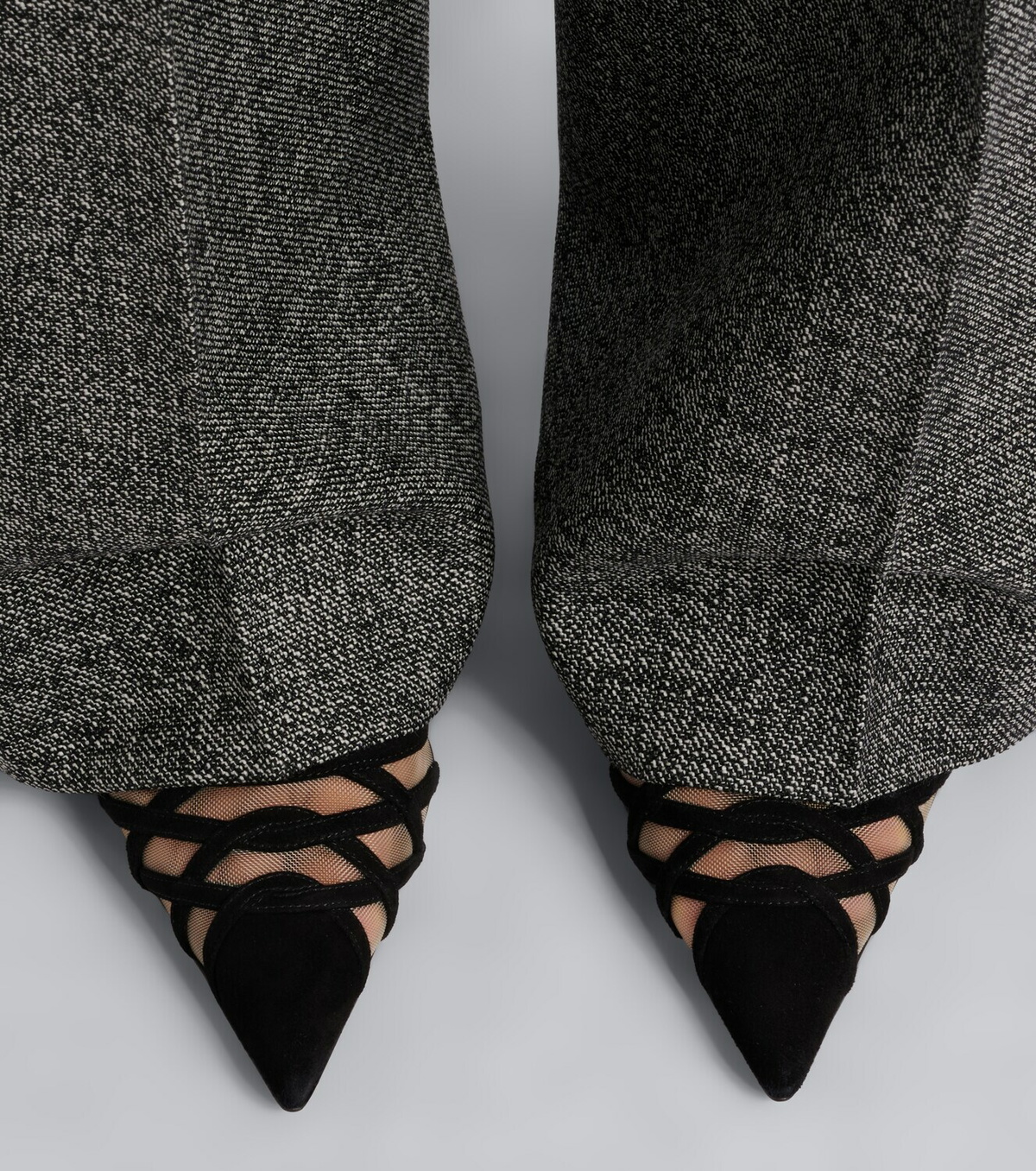 Aquazzura Perfect Match suede slingback pumps
