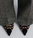 Aquazzura Perfect Match suede slingback pumps