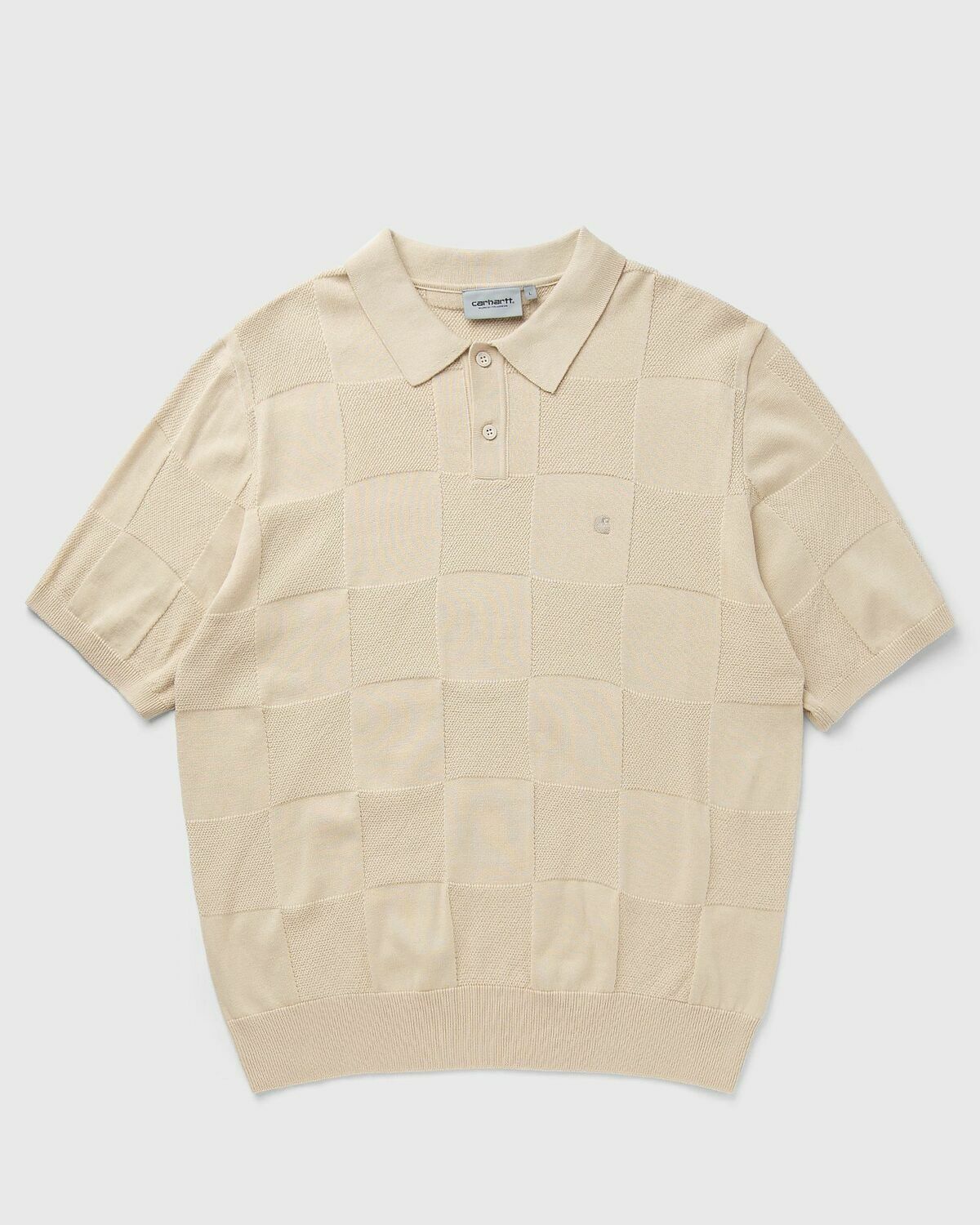 Carhartt WIP S/S Checker Polo Beige Men