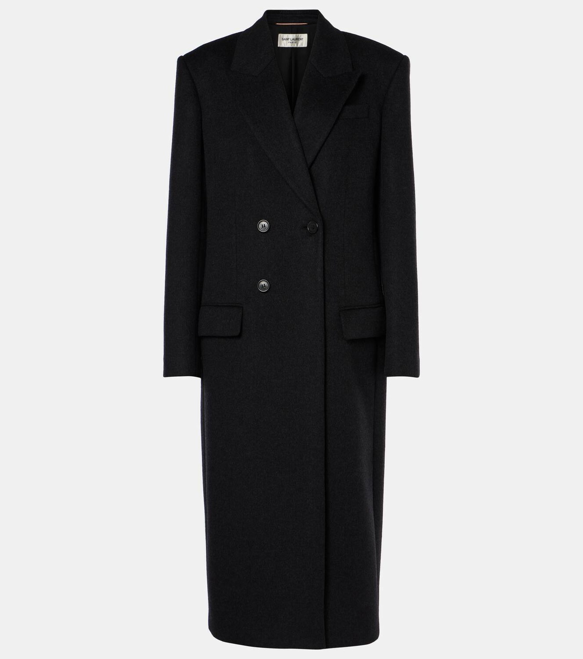 【送料&関税込】Saint Laurent Slate Wool And Cashmere Coat Saint Laurent Cashmere and wool felt coat Saint Laurent