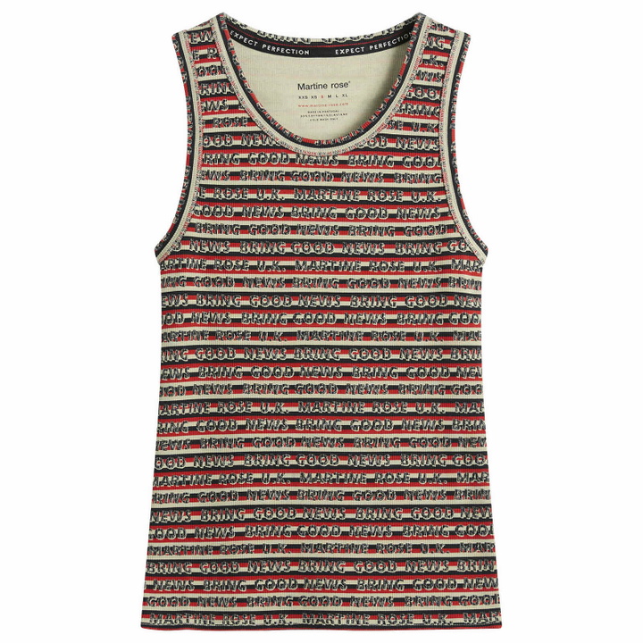 Photo: Martine Rose Women's Vest in Red/Grey Stripe