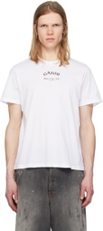 GANNI White Relaxed O-Neck T-shirt