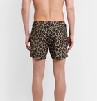 TOM FORD - Slim-Fit Short-Length Leopard-Print Swim Shorts - Brown