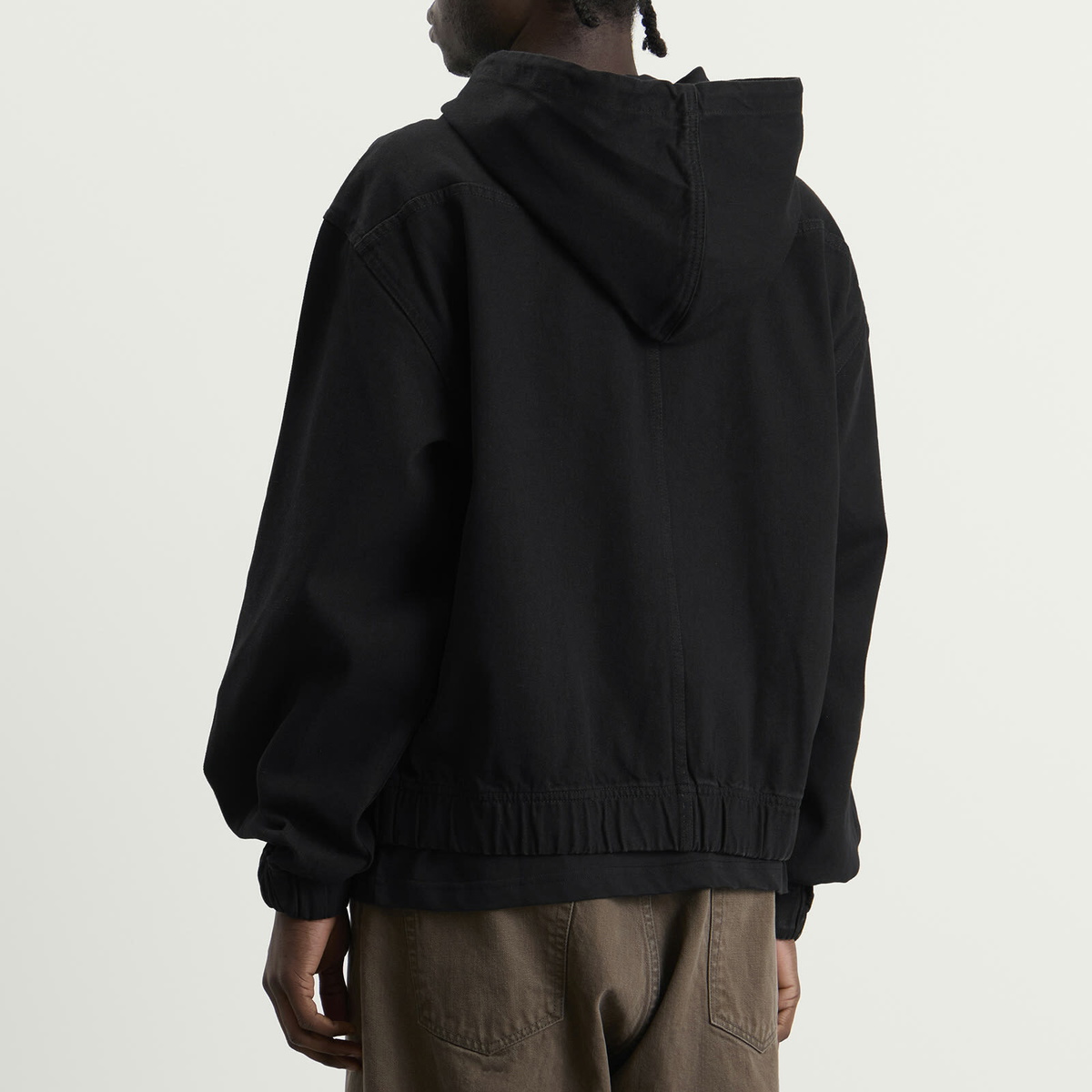 Dime Men's Hooded Denim Jacket in Black