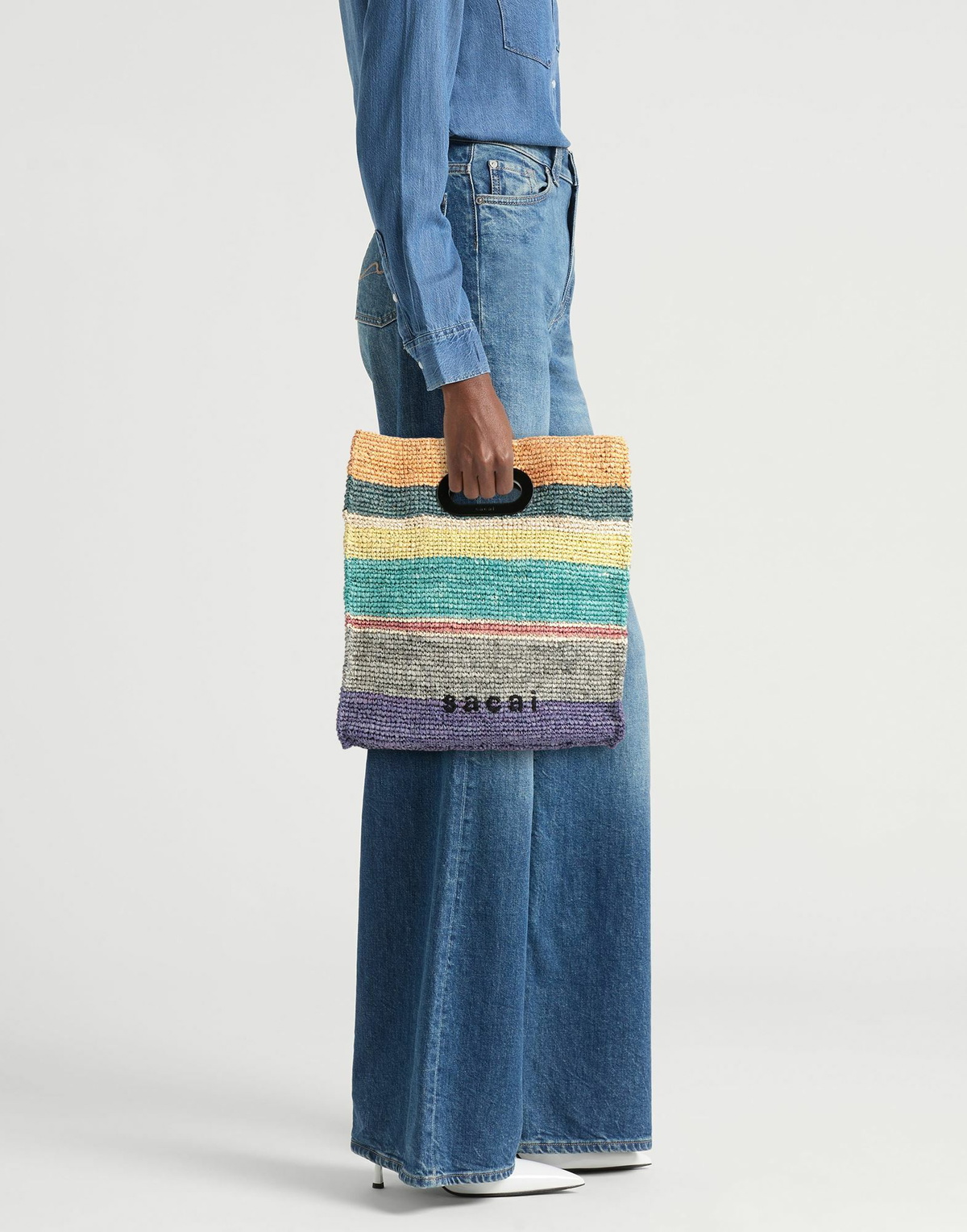 Sacai Womens Handbag Turquoise