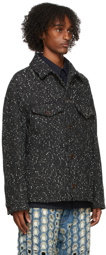 Marni Black Speckled Herringbone Jacket