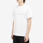 Alexander McQueen Men's Reflective Reverse Logo T-Shirt in White/Silver