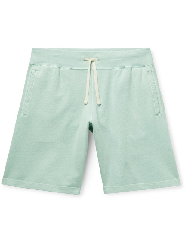 Photo: BEAMS PLUS - Pigment-Dyed Loopback Cotton-Jersey Drawstring Shorts - Green - M