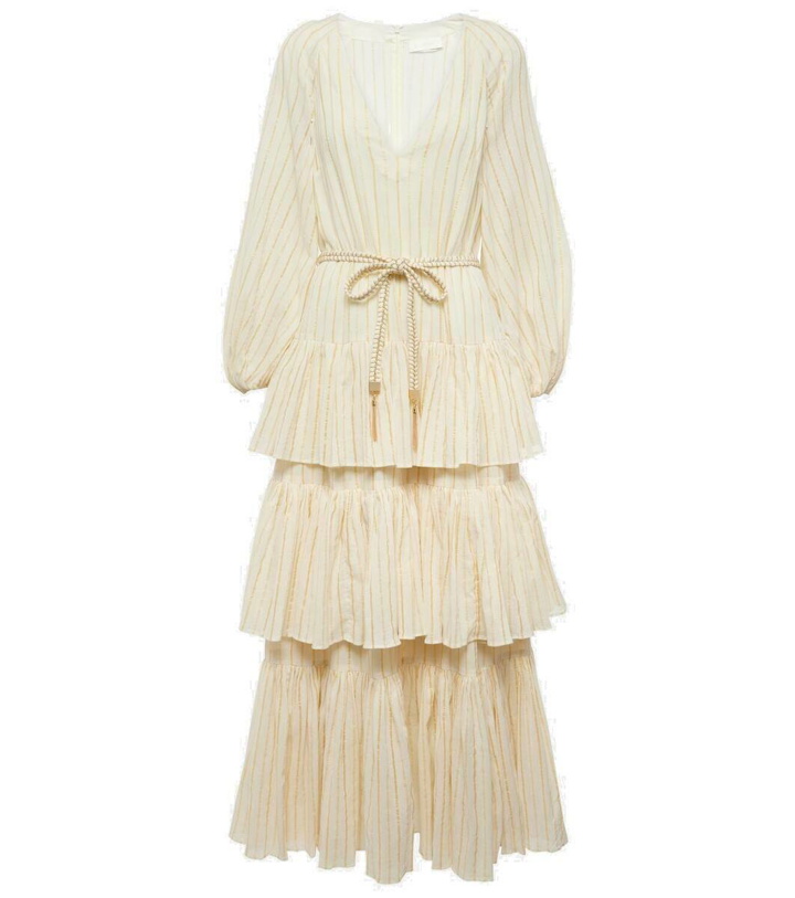 Photo: Zimmermann Waverly Tiered striped cotton-blend midi dress
