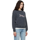 ANINE BING Gray Spencer Leopard Sweatshirt