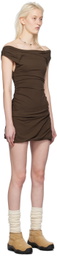 OPEN YY SSENSE Exclusive Brown Minidress