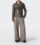 Rick Owens Release leather biker jacket