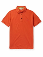 Etro - Logo-Embroidered Cotton-Piqué Polo Shirt - Orange