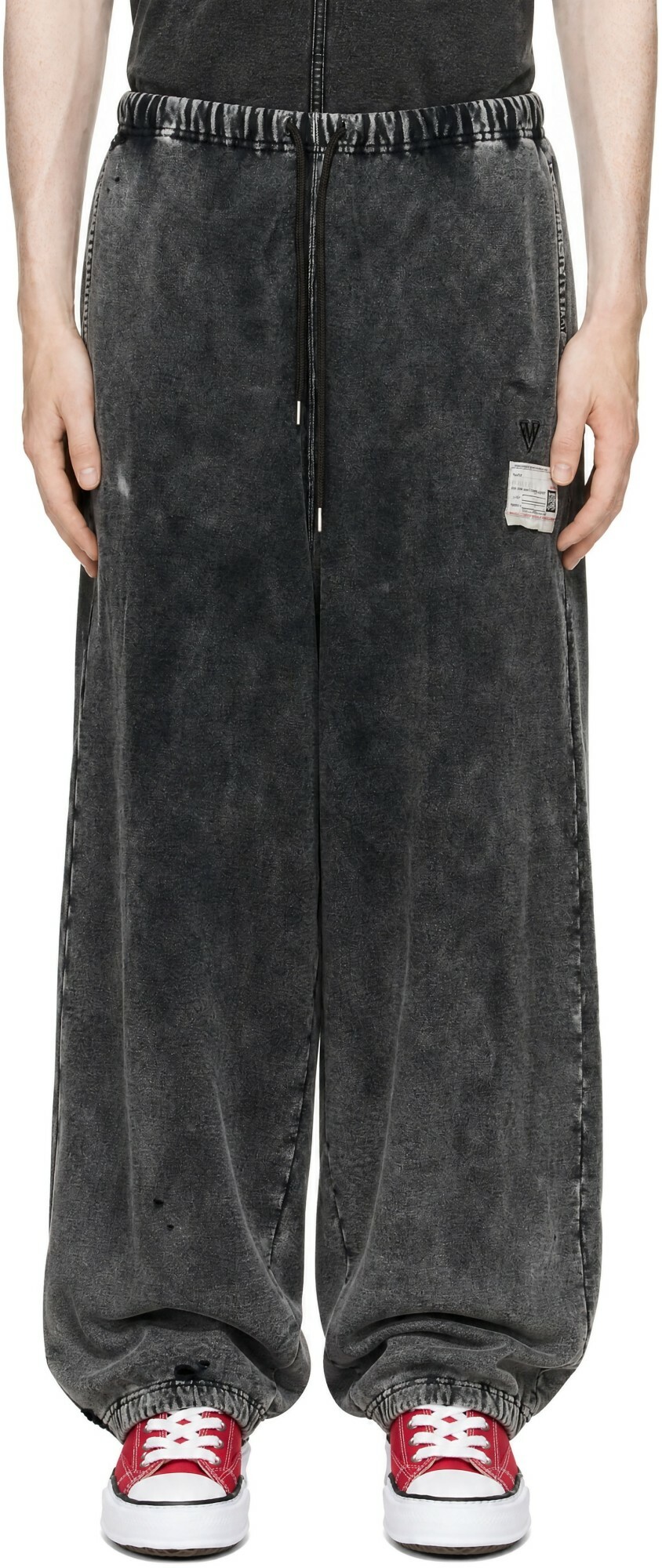 Maison MIHARA YASUHIRO Black Bleached Sweatpants