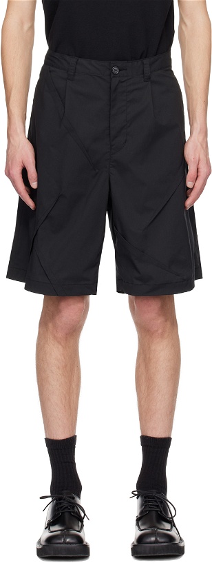 Photo: UNDERCOVER Black Paneled Shorts