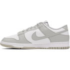 Nike White & Gray Dunk Low Retro Sneakers