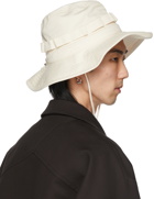 Jil Sander Beige Herringbone Hat