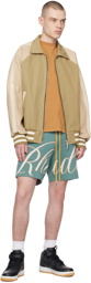 Rhude Beige 'Rude Boys' Bomber Jacket