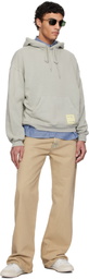 Axel Arigato Taupe Patch Washed Hoodie