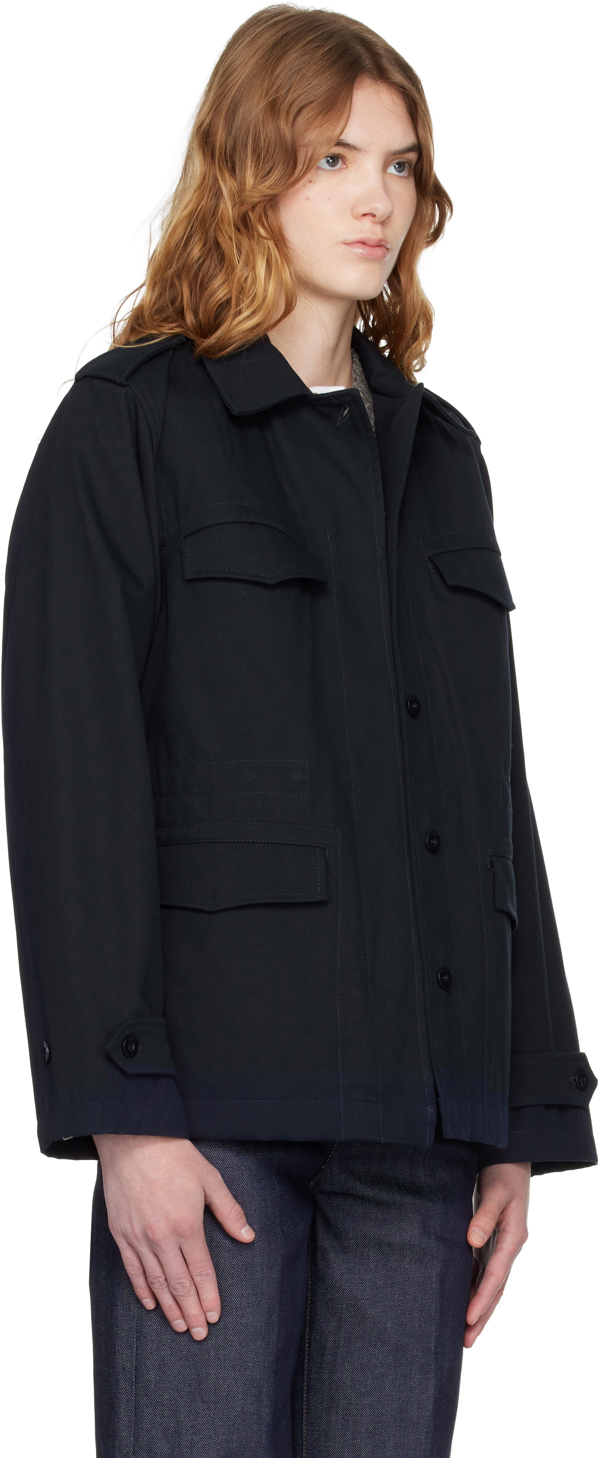 A.P.C. Navy Belted Jacket