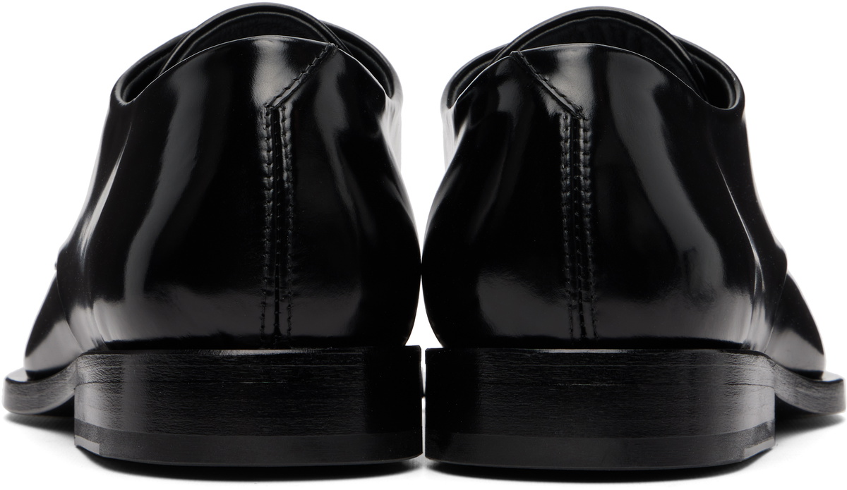 AMI Paris Black Calfskin Leather Derbys