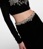 Miss Sohee Embroidered crop top and maxi skirt