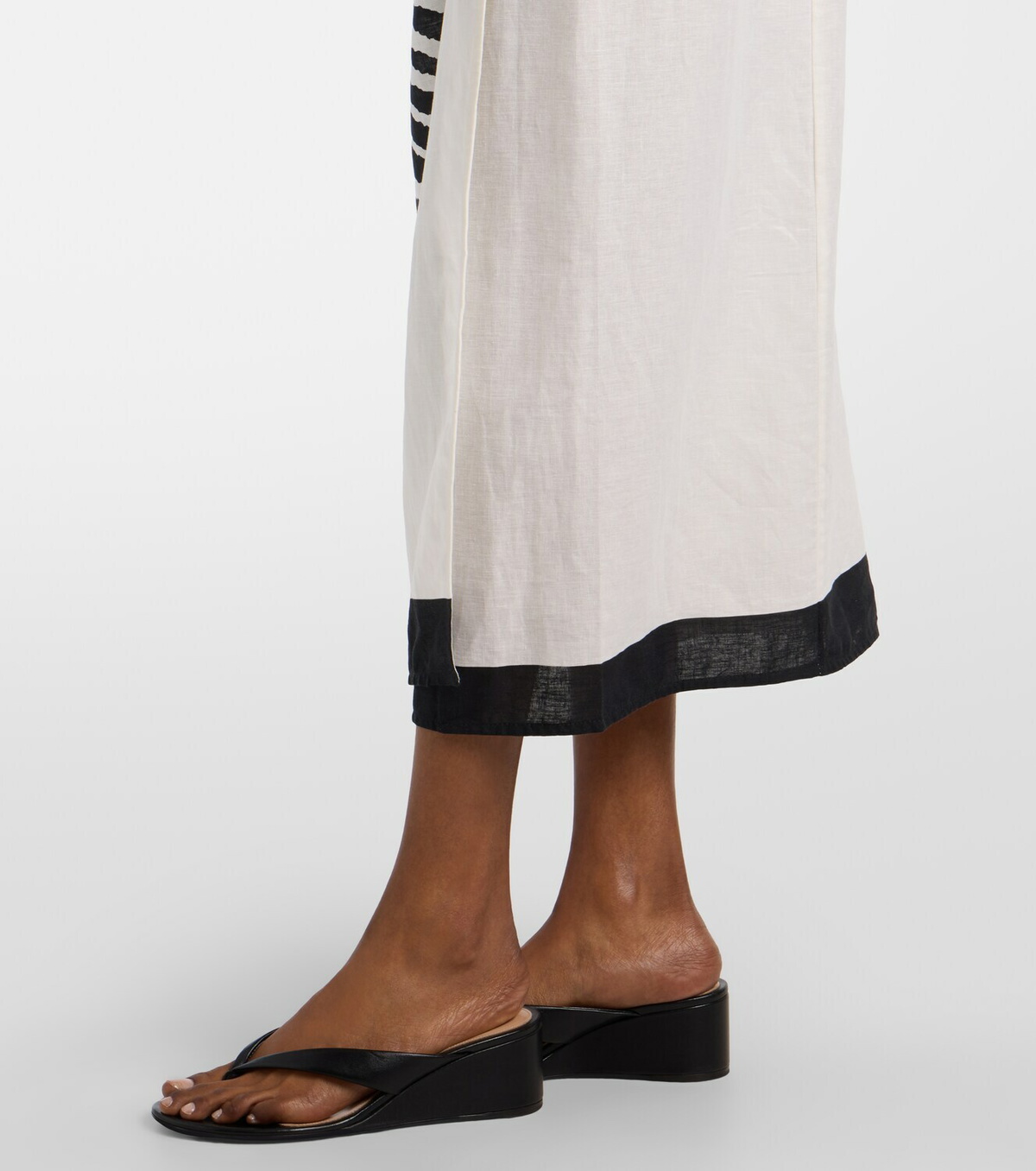 ViX Paula Hermanny Flora zebra-print linen-blend maxi skirt